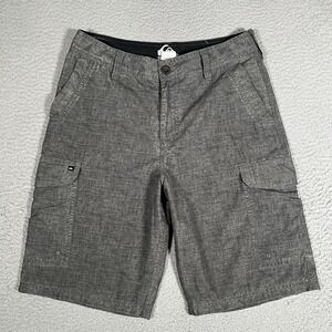 Quiksilver Shorts Mens‎ 30 Gray Amphibian Hybrid Chino Quick Dry Casual Cargo